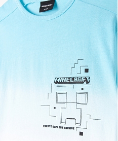 tee-shirt manches courtes imprime dos garcon - minecraft bleu tee-shirtsE801501_2