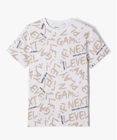 GEMO Tee-shirt à manches courtes avec motifs garçon Blanc