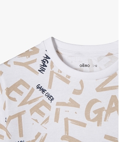 tee-shirt a manches courtes avec motifs garcon blanc vif tee-shirtsE801701_2