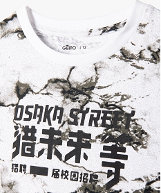 tee-shirt a manches courtes avec motifs garcon blanc tee-shirtsE801901_2