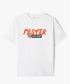 GEMO Tee-shirt à manches courtes avec inscription Formule 1 garçon blanc standard