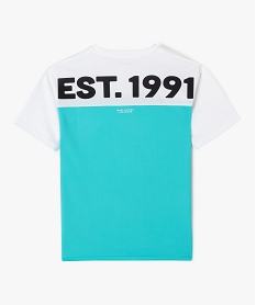 tee-shirt de sport bicolore a manches courtes garcon blanc tee-shirtsE804001_3
