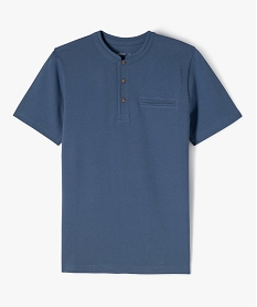 polo a manches courtes et col mao garcon bleu horizon tee-shirtsE804201_4