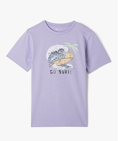 tee-shirt a manches courtes motif surf garcon violet tee-shirtsE804701_1