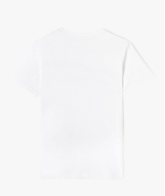 tee-shirt manches courtes a message garcon blanc tee-shirtsE804901_3