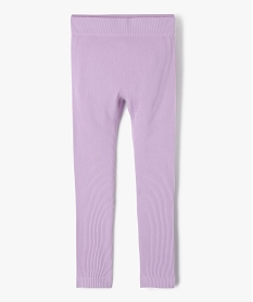 GEMO Legging long en maille côtelée extensible fille violet standard