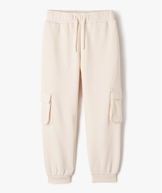 GEMO Pantalon de jogging avec poches à rabat fille Beige