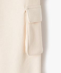 pantalon de jogging avec poches a rabat fille blanc chine pantalonsE807301_3