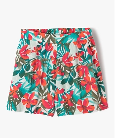 short large en viscose fleurie fille roseE808601_1