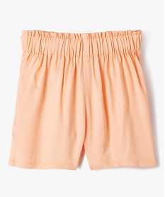 short ample et fluide taille haute fille - lulucastagnette orange shortsE808901_3
