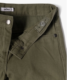 short en jean colore avec finition dentelle fille vert shortsE809001_2
