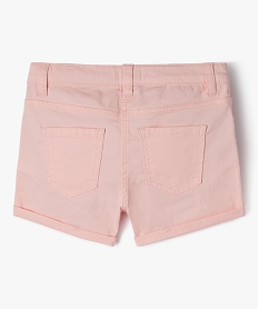 short en coton stretch avec revers fille roseE809401_3