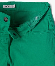 short en coton stretch avec revers fille vert shortsE809501_2