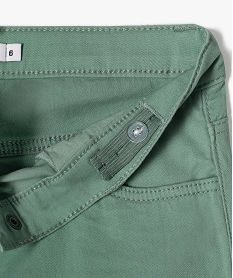 short en coton stretch avec revers fille vert shortsE809601_2