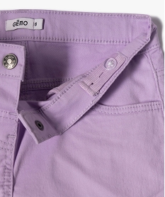short en coton stretch avec revers fille violetE809701_2
