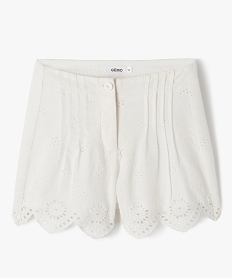 short ample en broderie anglaise fille beigeE809801_1