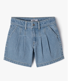 GEMO Short en jean ample en coton fille Bleu