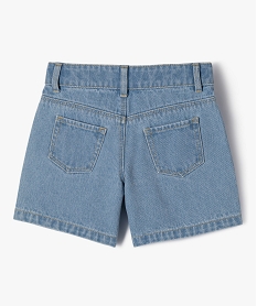 short en jean ample en coton fille bleu shortsE810001_3