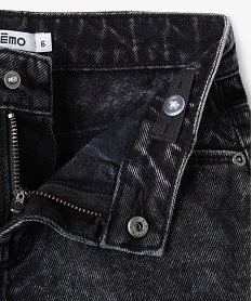 short en jean delave a franges fille noir standard shortsE810101_2