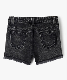 short en jean delave a franges fille noirE810101_3