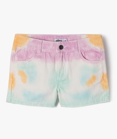 GEMO Short en coton à motifs tachetés fille Multicolore