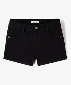 GEMO Short en jean coloré en denim stretch fille noir standard