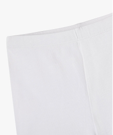 short moulant en coton stretch fille blanc shortsE811501_2
