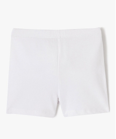 short moulant en coton stretch fille blanc shortsE811501_3