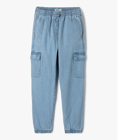 jean cargo parachute fille bleu vif jeansE813801_4