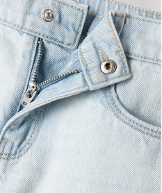 jean slim avec ceinture elastique fille bleu jeansE813901_2