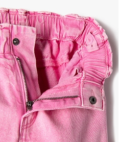 jean large avec ceinture elastique fille rose jeansE814101_2