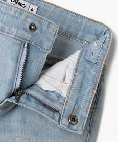 jean flare extensible avec ceinture ajustable fille bleu jeansE814201_2
