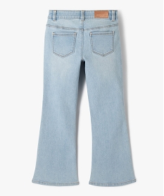 jean flare extensible avec ceinture ajustable fille blanc chine jeansE814201_4
