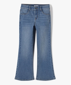 GEMO Jean Flare extensible avec ceinture ajustable fille bleu vif