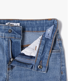 jean flare extensible avec ceinture ajustable fille bleu vif jeansE814301_2