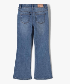 jean flare extensible avec ceinture ajustable fille bleu vif jeansE814301_4