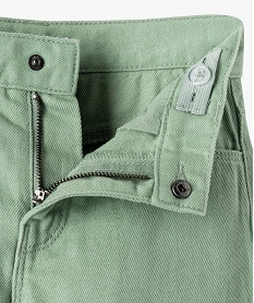 pantalon large a taille ajustable en coton fille vertE815001_2