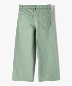 pantalon large a taille ajustable en coton fille vertE815001_3