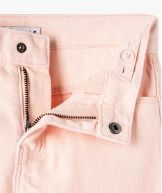pantalon large a taille ajustable en coton fille rose pantalonsE815101_2