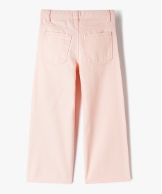 pantalon large a taille ajustable en coton fille rose pantalonsE815101_3