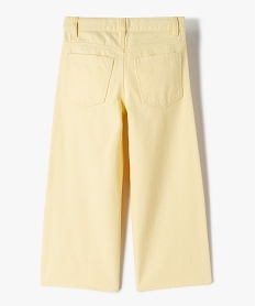 pantalon large a taille ajustable en coton fille jauneE815201_3