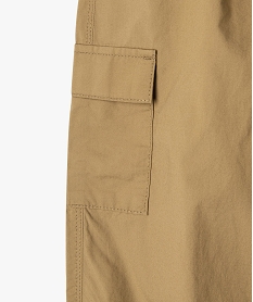 pantalon cargo parachute en toile fine fille brun pantalonsE815801_2