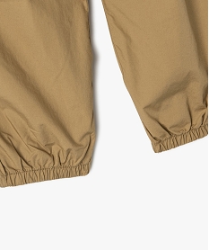 pantalon cargo parachute en toile fine fille brunE815801_4