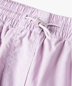 pantalon cargo parachute en toile fine fille violet pantalonsE816201_2