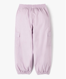 pantalon cargo parachute en toile fine fille violet pantalonsE816201_4