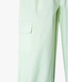 pantalon cargo parachute en toile fine fille vert pantalonsE816301_2