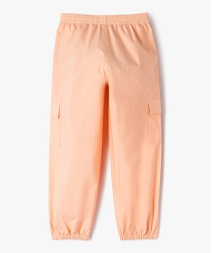 pantalon cargo parachute en toile fine fille orange pantalonsE816401_4