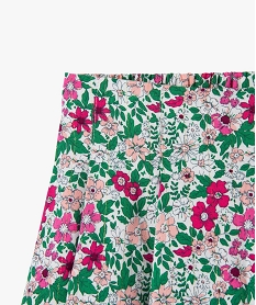 jupe-short fleurie avec rayures pailletees fille - lulucastagnette multicoloreE817101_2
