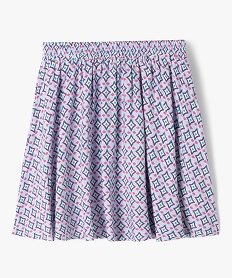 GEMO Jupe patineuse en viscose fluide imprimée fille Multicolore