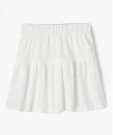 jupe a volant en broderie anglaise avec doublure short fille beigeE817701_1